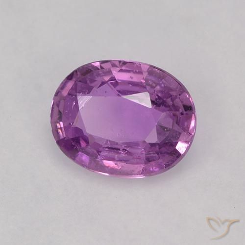 0.83 ct Purple Sapphire Stone, Natural Sapphire in Oval Facet Shape for Sale
