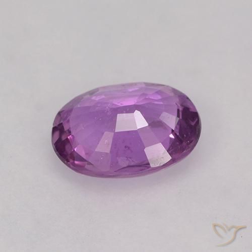Sapphire Gemstone in 6.5 x 5.2 mm Size for Sale, Sapphire Stone in Electric Purple Color
