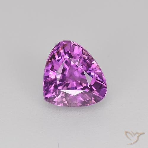 Zafiro morado suelto de 0,89 quilates, talla de pera de 5,7 x 5,1 mm de Madagascar, Photo A