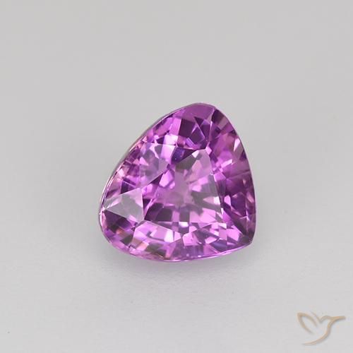 0.89 ct Purple Sapphire Stone, Natural Sapphire in Pear Facet Shape for Sale