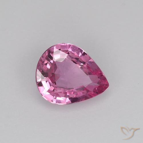 0.63 ct Pink Sapphire Stone, Natural Sapphire in Pear Facet Shape for Sale