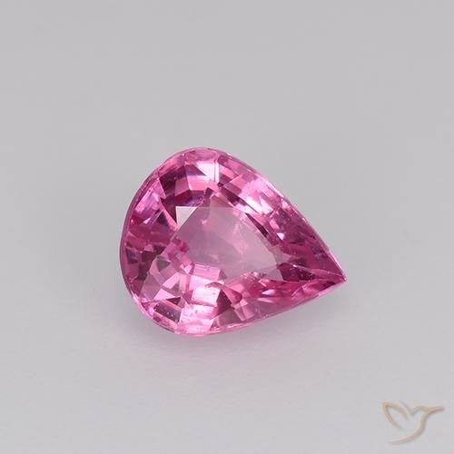0.71 ct Pink Sapphire Stone, Natural Sapphire in Pear Facet Shape for Sale