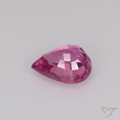 Sapphire Gemstone in 6 x 4.9 mm Size for Sale, Sapphire Stone in Deep Pink Color