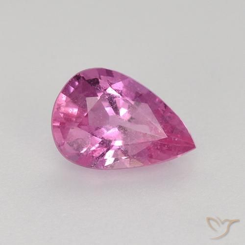 0.57 ct Pink Sapphire Stone, Natural Sapphire in Pear Facet Shape for Sale