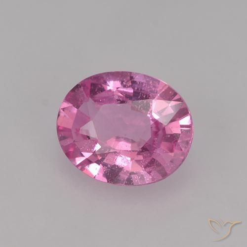 0.66 ct Pink Sapphire Stone, Natural Sapphire in Oval Facet Shape for Sale