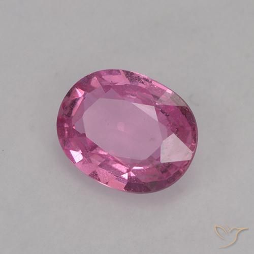 0.73 ct Pink Sapphire Stone, Natural Sapphire in Oval Facet Shape for Sale