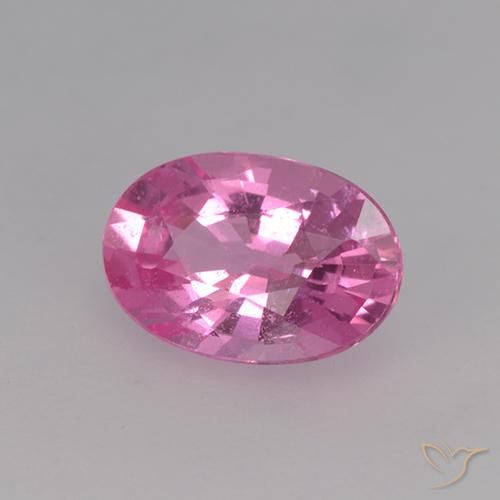 0.68 ct Pink Sapphire Stone, Natural Sapphire in Oval Facet Shape for Sale
