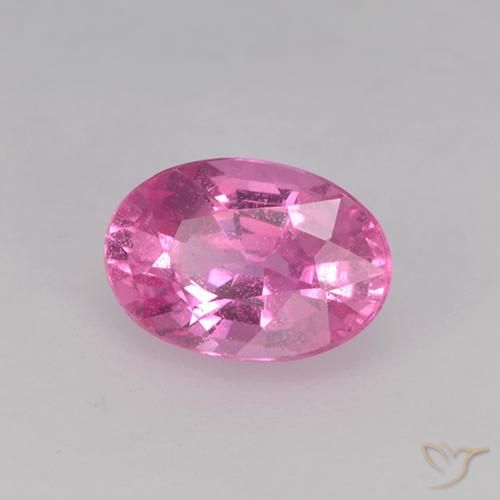 0.67 ct Pink Sapphire Stone, Natural Sapphire in Oval Facet Shape for Sale