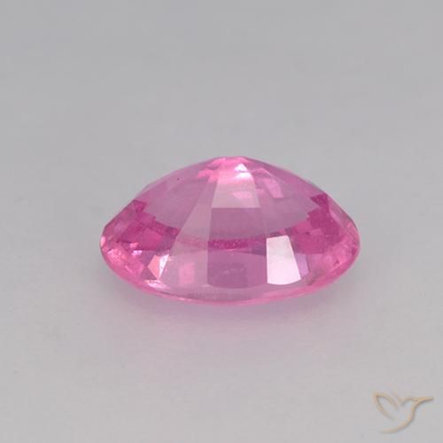 Sapphire Gemstone in 6.1 x 4.3 mm Size for Sale, Sapphire Stone in Intense Pink Color