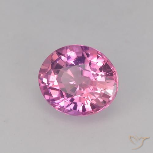 0.74 ct Pink Sapphire Stone, Natural Sapphire in Oval Facet Shape for Sale