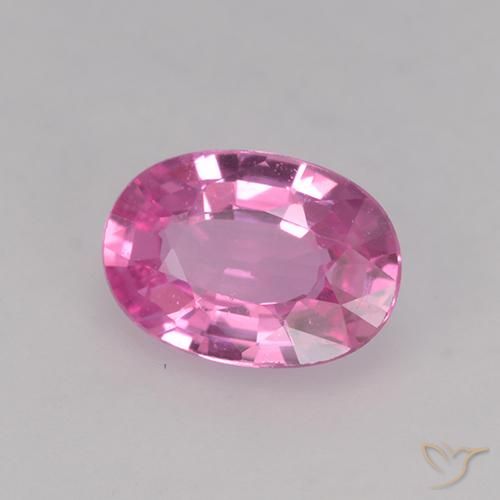 0.68 ct Pink Sapphire Stone, Natural Sapphire in Oval Facet Shape for Sale
