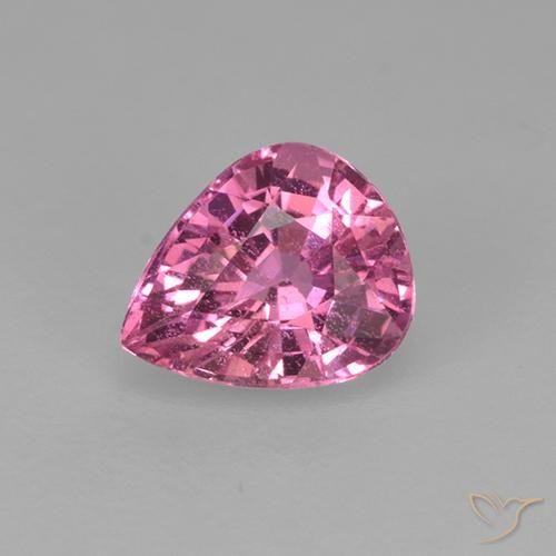 0.70ct Natural Medium Pink Sapphire, Pear Shape, VVS-VS