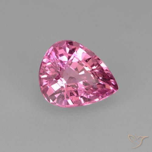 0.70 ct Pink Sapphire Stone, Natural Sapphire in Pear Facet Shape for Sale