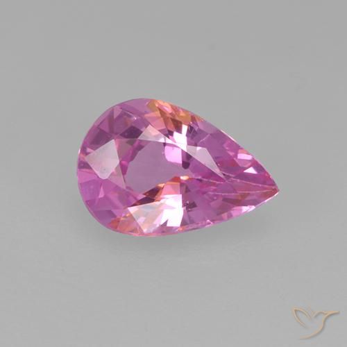 0.58ct Natural Intense Pink Sapphire, Pear Shape, VVS-VS