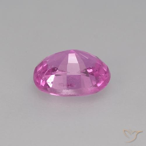 Sapphire Gemstone in 6 x 4.8 mm Size for Sale, Sapphire Stone in Deep Pinkish Purple Color