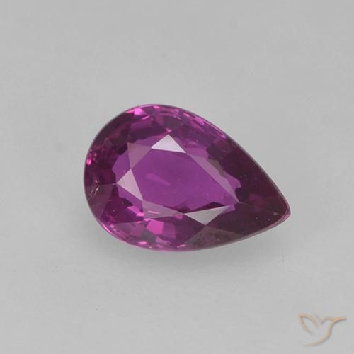 Deep Purple Sapphire Gem - 0.5ct Pear Facet (ID: 524095)