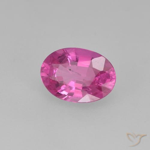 0.48 ct Pink Sapphire Stone, Natural Sapphire in Oval Facet Shape for Sale