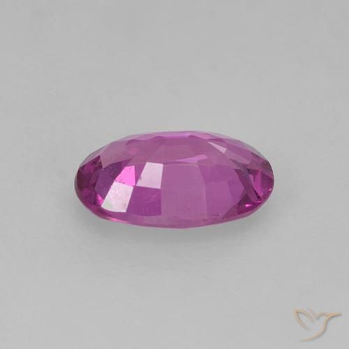 Sapphire Gemstone in 6.5 x 4.4 mm Size for Sale, Sapphire Stone in Deep Pinkish Purple Color