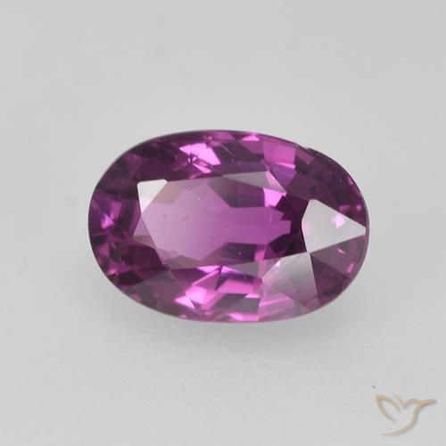 0.73 ct Purple Sapphire Stone, Natural Sapphire in Oval Facet Shape for Sale