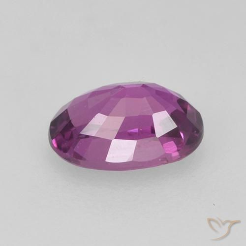 Sapphire Gemstone in 6.3 x 4.3 mm Size for Sale, Sapphire Stone in Electric Magenta Color