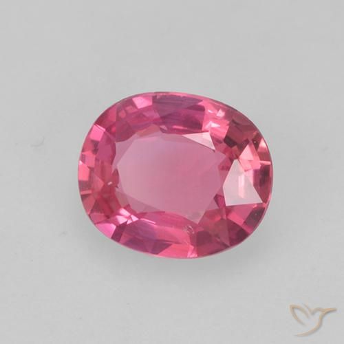 0.42 ct Pink Sapphire Stone, Natural Sapphire in Oval Facet Shape for Sale
