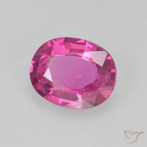 0.61 ct Pink Sapphire Stone, Natural Sapphire in Oval Facet Shape for Sale