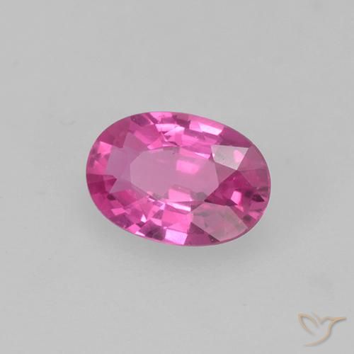 0.40 ct Pink Sapphire Stone, Natural Sapphire in Oval Facet Shape for Sale