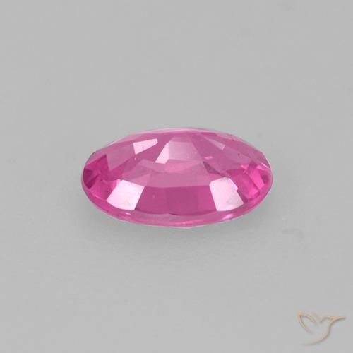 Sapphire Gemstone in 5.5 x 3.8 mm Size for Sale, Sapphire Stone in Intense Pink Color