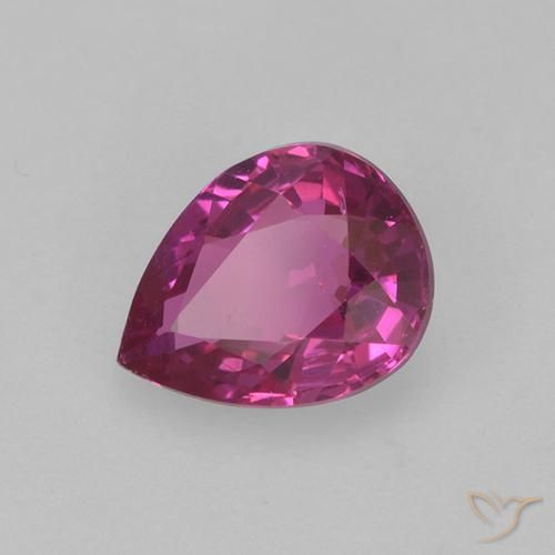 0.66 ct Purple Sapphire Stone, Natural Sapphire in Pear Facet Shape for Sale