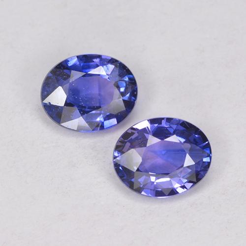 Фиолетово-синий Сапфир Камень - 0.5ct Фасетный Овал (ID: 524900)