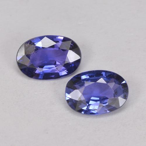 Intense Violet Blue Sapphire Gem - 0.5ct Oval Facet (ID: 524901)