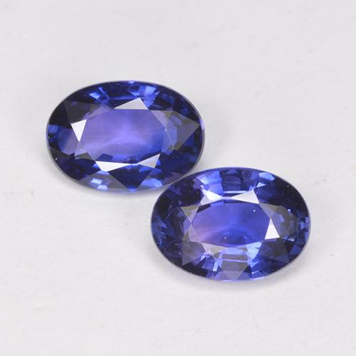 Deep Blue Sapphire Gem - 0.8ct Oval Facet (ID: 524907)