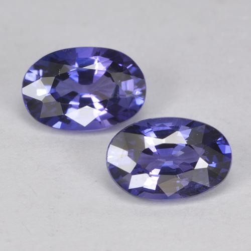 Фиолетово-синий Сапфир Камень - 0.5ct Фасетный Овал (ID: 525055)