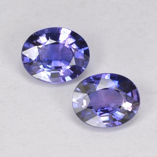 Violet Blue Sapphire Gem - 0.4ct Oval Facet (ID: 525060)