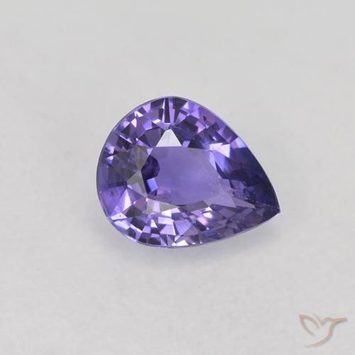 0.52ct Natural Medium Violet Sapphire, Pear Shape, VS-SI