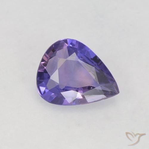 0.50ct Natural Medium Violet Sapphire, Pear Shape, VS