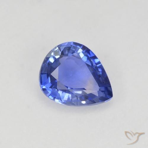 Azul pastel Zafiro Gema - 0.6ct Corte en forma de pera (ID: 525184)