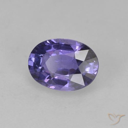 0.76 ct Violet Sapphire Stone, Natural Sapphire in Oval Facet Shape for Sale