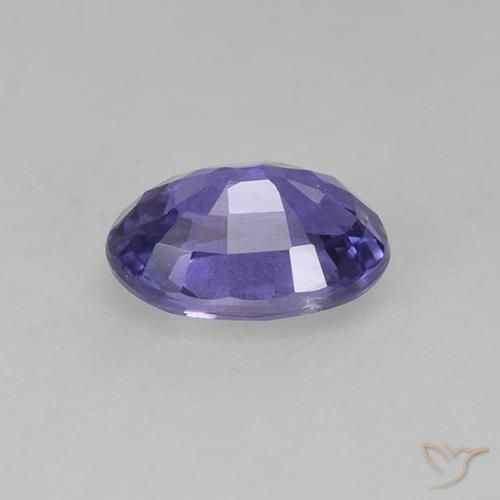 Sapphire Gemstone in 6.3 x 4.6 mm Size for Sale, Sapphire Stone in Deep Violet Color