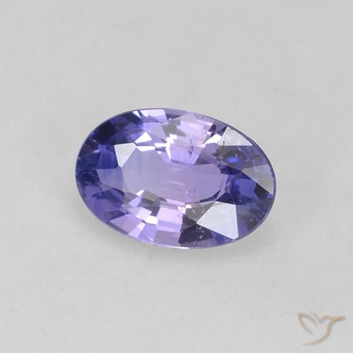 0.62 ct Violet Sapphire Stone, Natural Sapphire in Oval Facet Shape for Sale