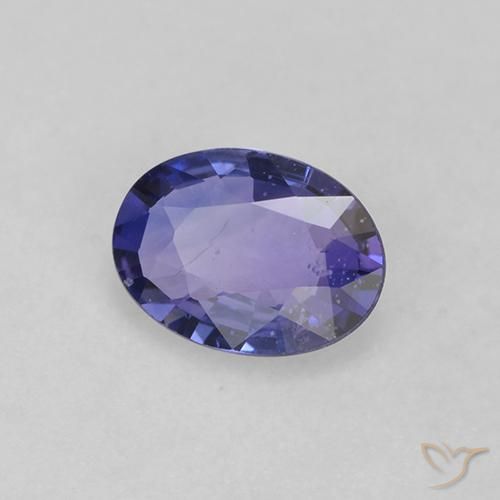 0.57 ct Blue Sapphire Stone, Natural Sapphire in Oval Facet Shape for Sale