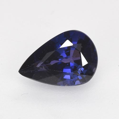 Navy Blue Sapphire Gem - 0.6ct Pear Facet (ID: 525372)