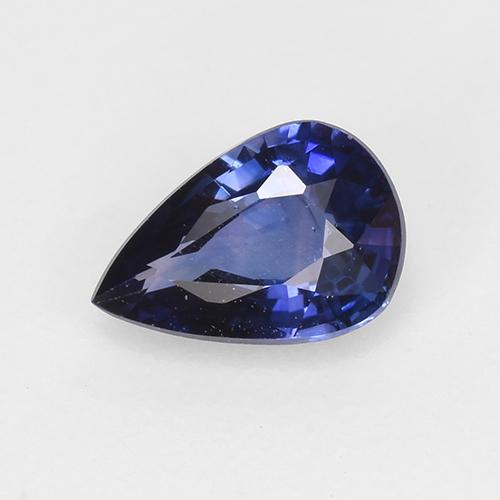 Blu scuro Zaffiro Gem - 0.6ct Sfaccettatura a pera (ID: 525378)