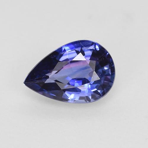 Фиолетово-синий Сапфир Камень - 0.5ct Фасетная Груша (ID: 525379)