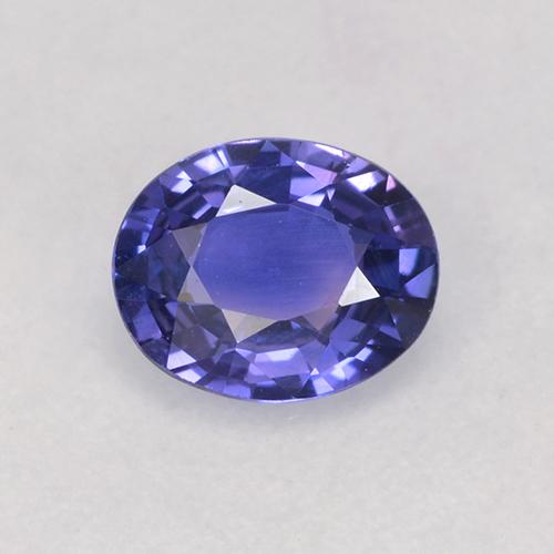 Фиолетово-синий Сапфир Камень - 0.6ct Фасетный Овал (ID: 525382)