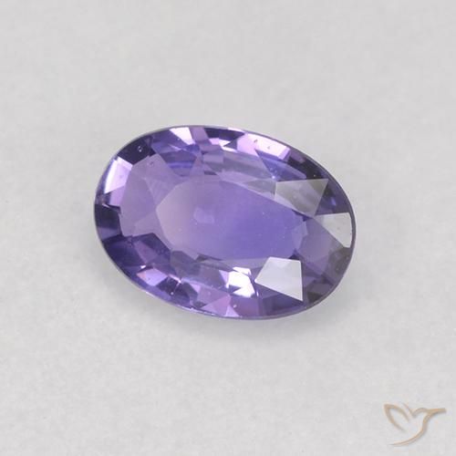 0.50 ct Violet Sapphire Stone, Natural Sapphire in Oval Facet Shape for Sale