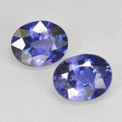 Violet Blue Sapphire Gem - 0.4ct Oval Facet (ID: 525580)