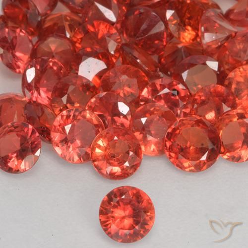 0.13ct Natural Medium Red Sapphire, Round, VS