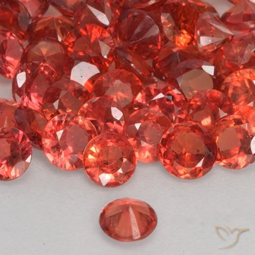 Sapphire Gemstones in 3.2 mm Size for Sale, Sapphire Stones in Medium Red Color