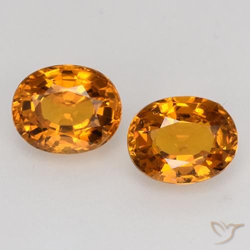 1.41 ct Orange Sapphire, 5.6 x 4.6 mm Oval Cut From Madagascar, Photo A